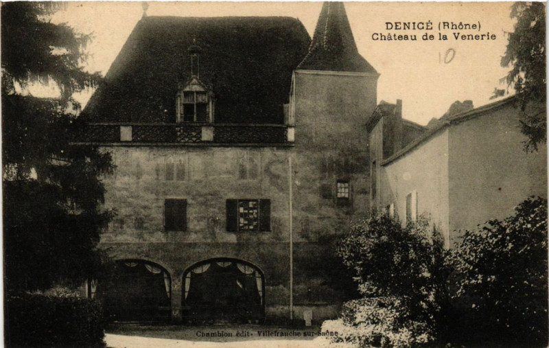 Carte postale ancienne Denice Chateau de la Venerie à Denicé