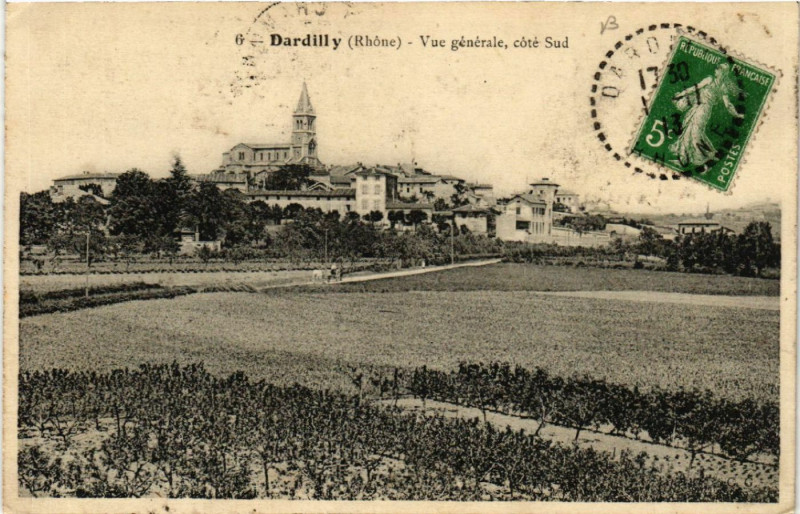 Carte postale ancienne Dardilly Vue générale à Dardilly
