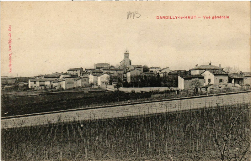 Carte postale ancienne Dardilly le Haut Vue générale à Dardilly