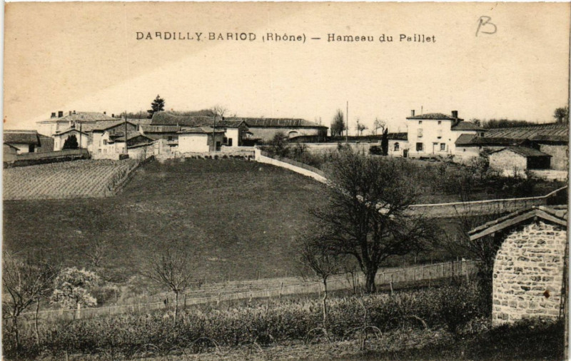 Carte postale ancienne Dardilly Bariod Hameau du Paillet à Dardilly