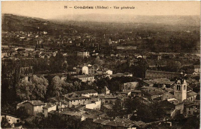 Carte postale ancienne Condrieu Vue générale à Condrieu