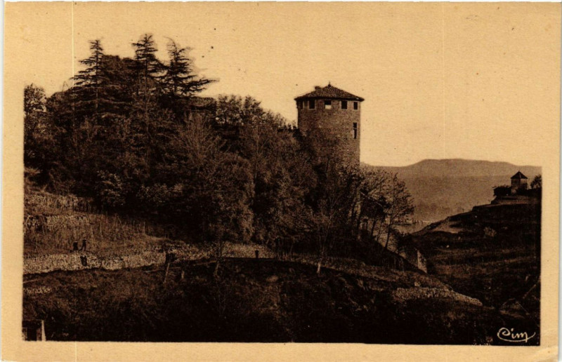 Carte postale ancienne Condrieu Tour Garon à Condrieu