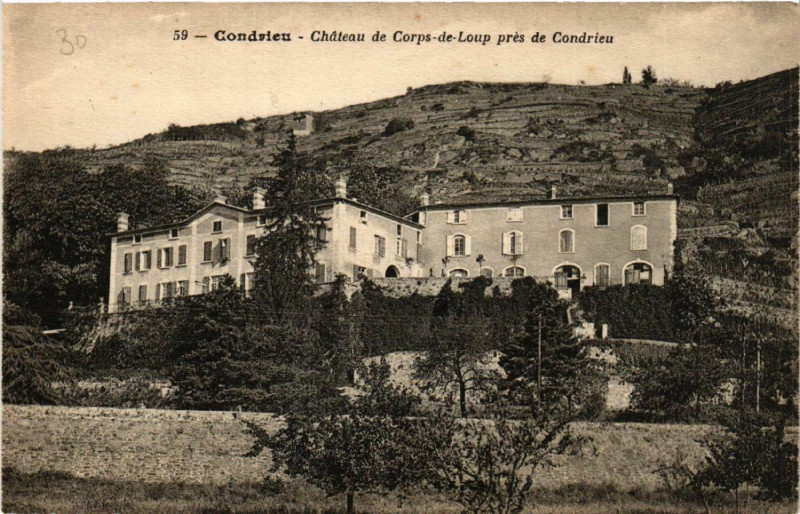 Carte postale ancienne Condrieu Chateau de Corps de Loup à Condrieu