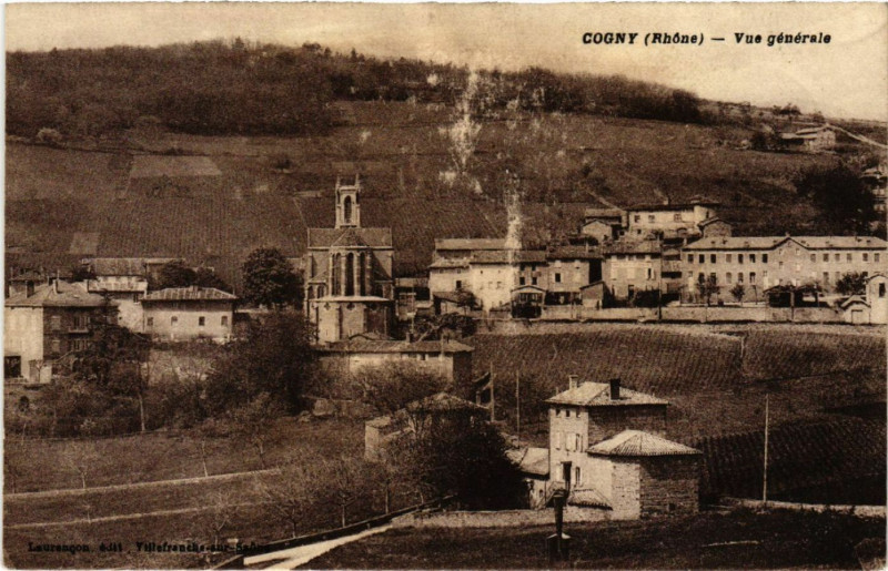 Carte postale ancienne Cogny Vue générale à Cogny
