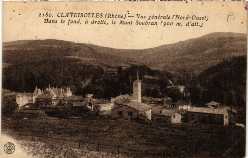 Carte postale ancienne Claveisolles Vue générale à Claveisolles