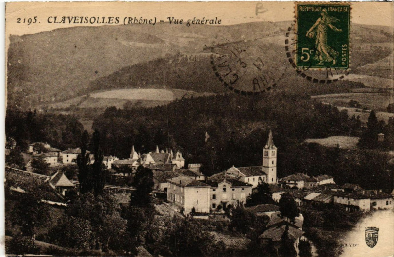Carte postale ancienne Claveisolles Vue générale à Claveisolles