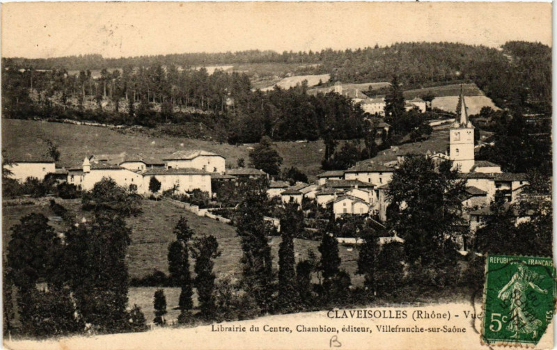 Carte postale ancienne Claveisolles Vue générale à Claveisolles