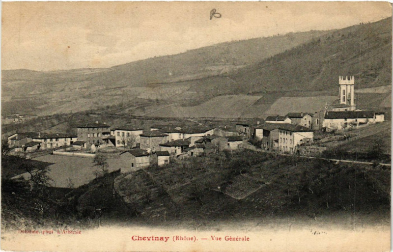 Carte postale ancienne Chevinay Vue générale à Chevinay