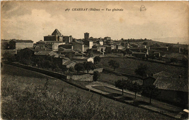 Carte postale ancienne Charnay Vue générale à Charnay
