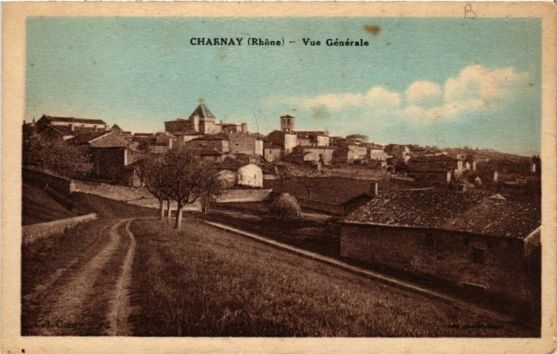Carte postale ancienne Charnay Vue générale à Charnay