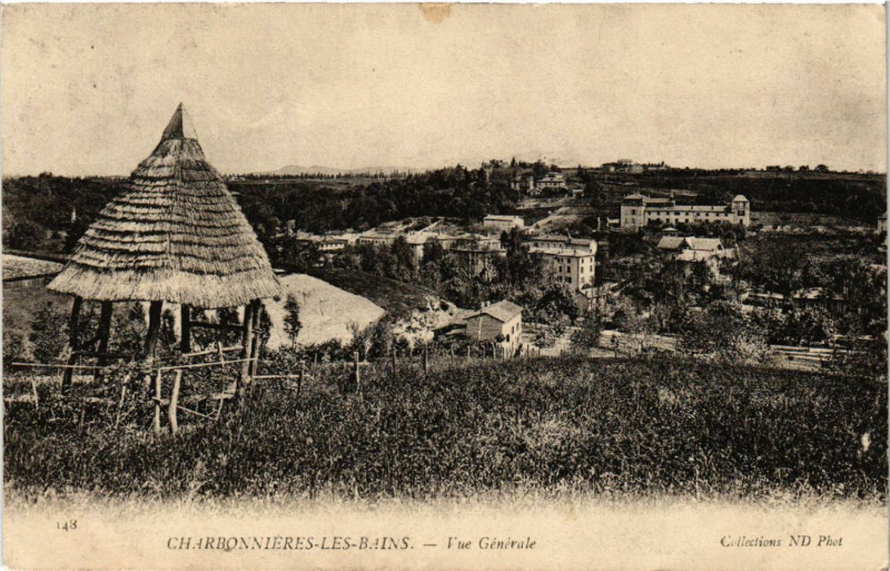 Carte postale ancienne Charbonnieres-les-Bains Vue générale à Charbonnières-les-Bains