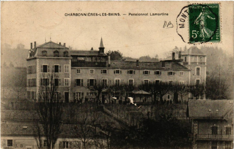 Carte postale ancienne Charbonnieres-les-Bains Pensionnat Lamartine à Charbonnières-les-Bains