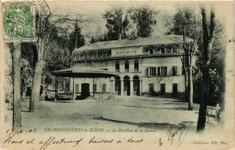 Carte postale ancienne Charbonnieres-les-Bains Le Pavillon de la Source à Charbonnières-les-Bains