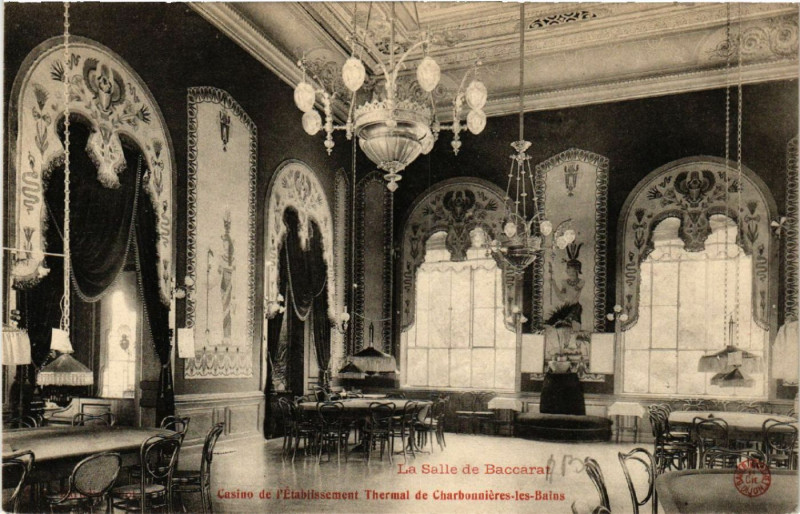 Carte postale ancienne Charbonnieres-les-Bains Casino. La Salle de Baccarat. à Charbonnières-les-Bains