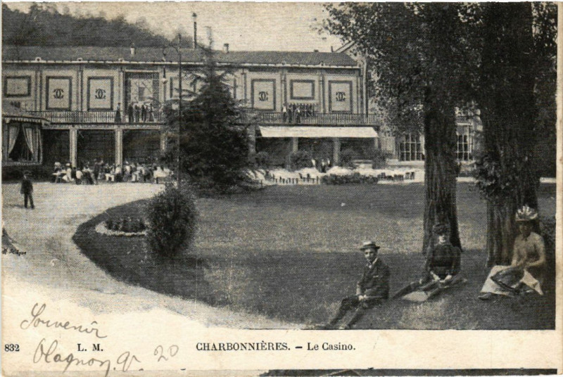 Carte postale ancienne Charbonnieres Le Casino