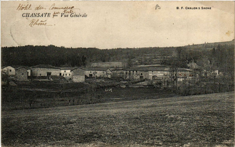 Carte postale ancienne Chansaye Vue générale