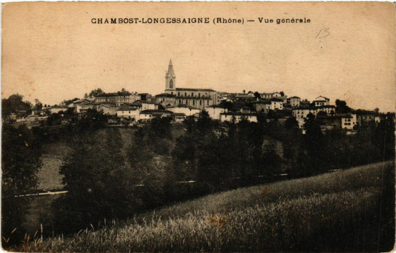 Carte postale ancienne Chambost-Longessaigne Vue générale à Chambost-Longessaigne