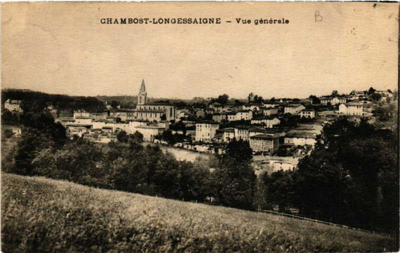 Carte postale ancienne Chambost-Longessaigne Vue générale à Chambost-Longessaigne