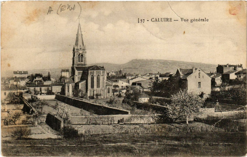 Carte postale ancienne Caluire Vue générale