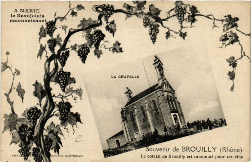 Carte postale ancienne Brouilly Souvenir