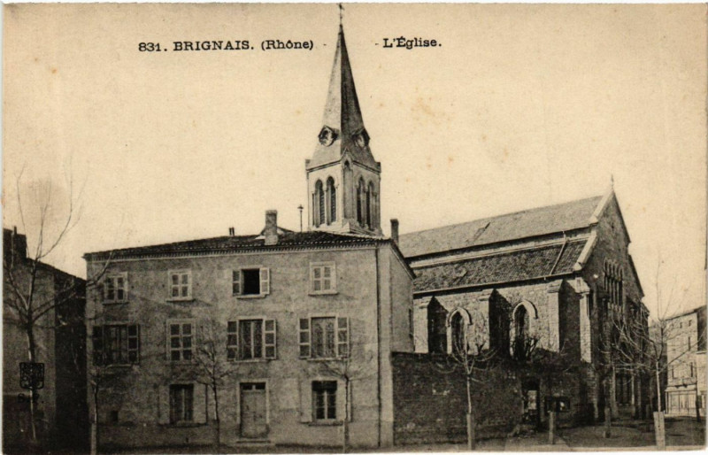 Carte postale ancienne Brignais L'Eglise à Brignais