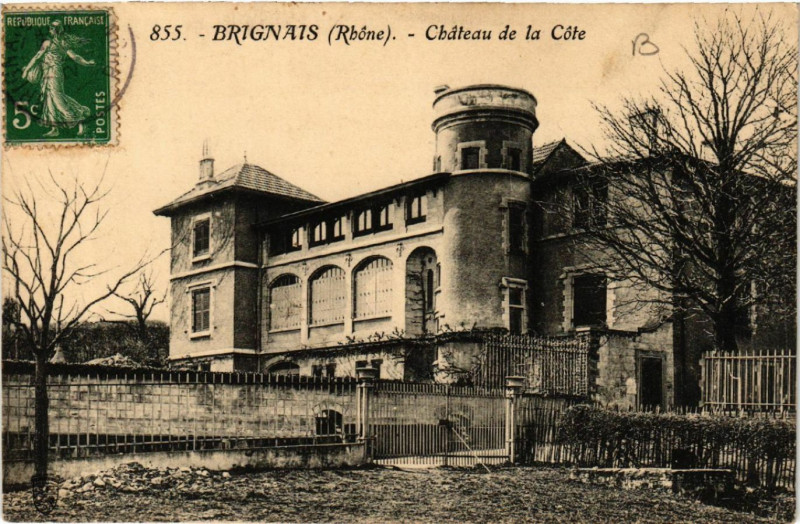 Carte postale ancienne Brignais Chateau de la Cote à Brignais