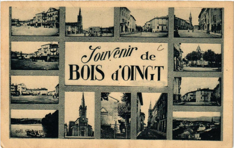 Carte postale ancienne Bois d'Oingt Souvenir