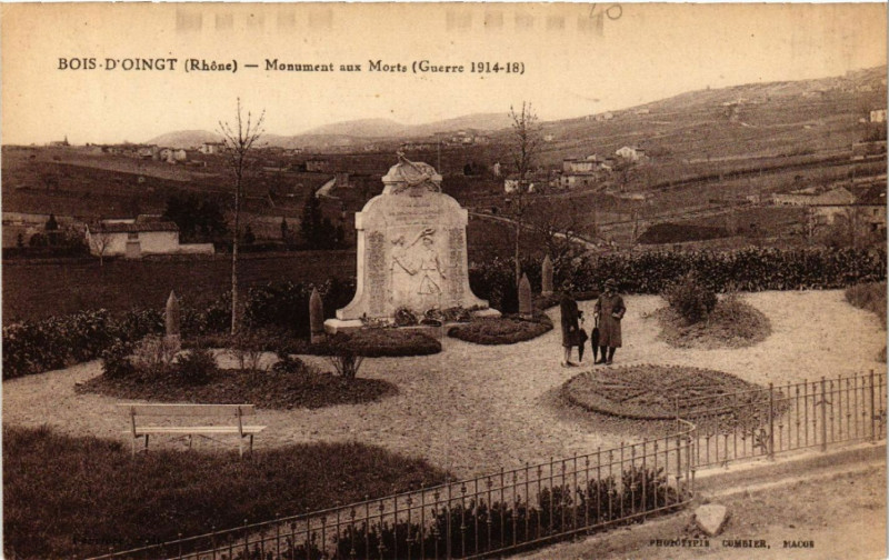 Carte postale ancienne Bois d'Oingt Monument aux Morts