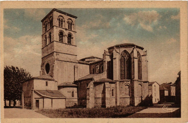 Carte postale ancienne Belleville-sur-Saone Abside de l'Eglise