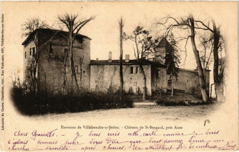 Carte postale ancienne Pres Anse Chateau de St-Bernard à Anse