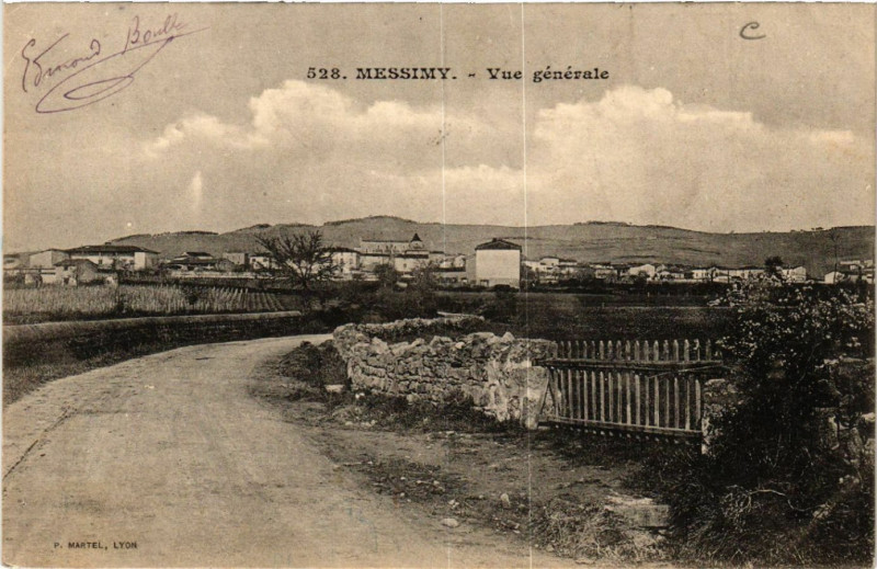 Carte postale ancienne Messimy Vue générale. à Messimy