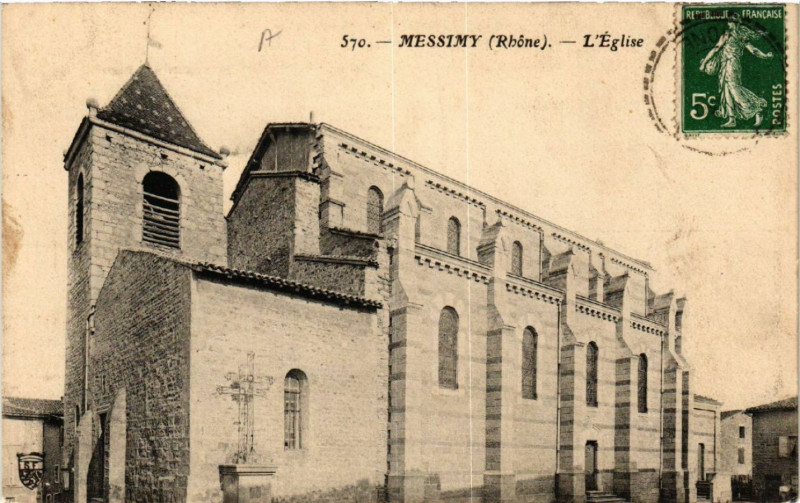 Carte postale ancienne Messimy L'Eglise à Messimy