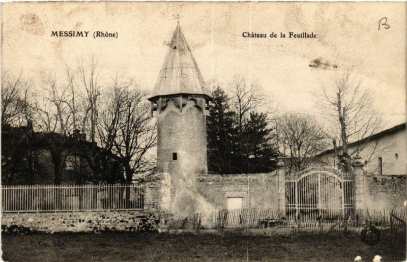 Carte postale ancienne Messimy Chateau de la Feuillade à Messimy