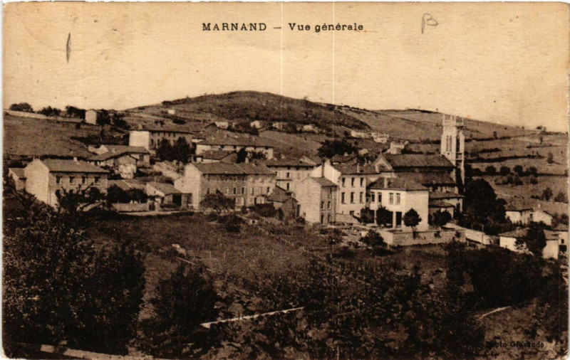 Carte postale ancienne Marnand Vue générale.