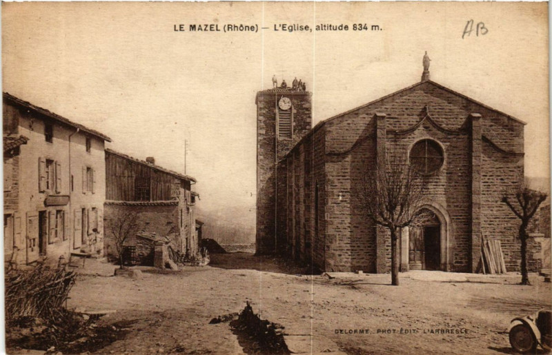 Carte postale ancienne Le Mazel L'Eglise