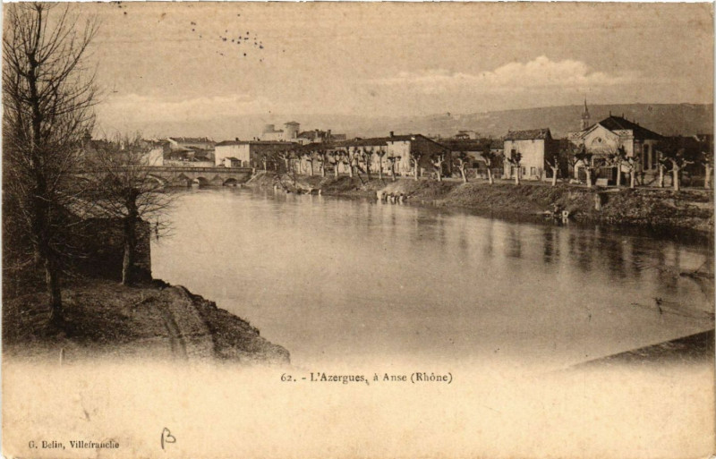 Carte postale ancienne L'Azergues a Anse à Anse