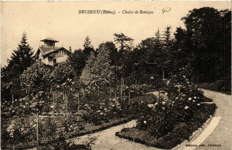 Carte postale ancienne Brussieu Chalet de Rotozan à Brussieu