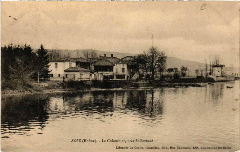 Carte postale ancienne Anse Le Colombier. pres St-Bernard à Anse