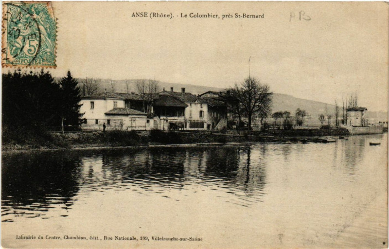 Carte postale ancienne Anse Le Colombier. pres St-Bernard à Anse