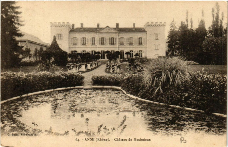 Carte postale ancienne Anse Chateau de Meximieux à Anse