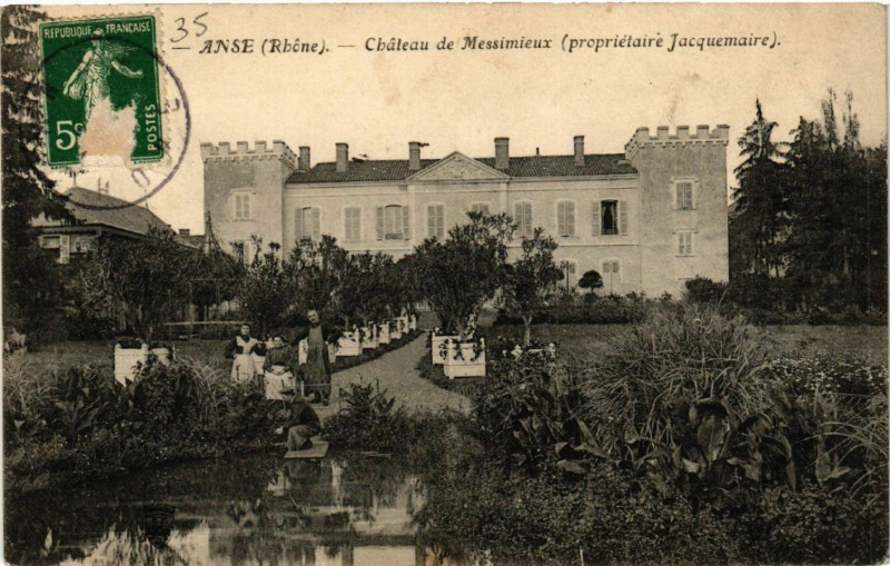 Carte postale ancienne Anse Chateau de Mesimieux propr. Jacquemaire à Anse