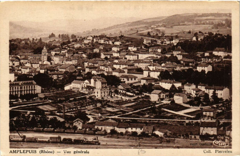 Carte postale ancienne Amplepuis Vue générale. à Amplepuis