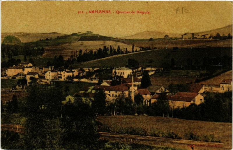 Carte postale ancienne Amplepuis Quartier de Bregade à Amplepuis