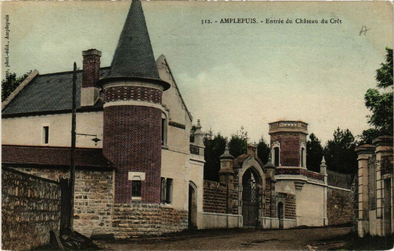 Carte postale ancienne Amplepuis Entrée du Chateau du Cret à Amplepuis