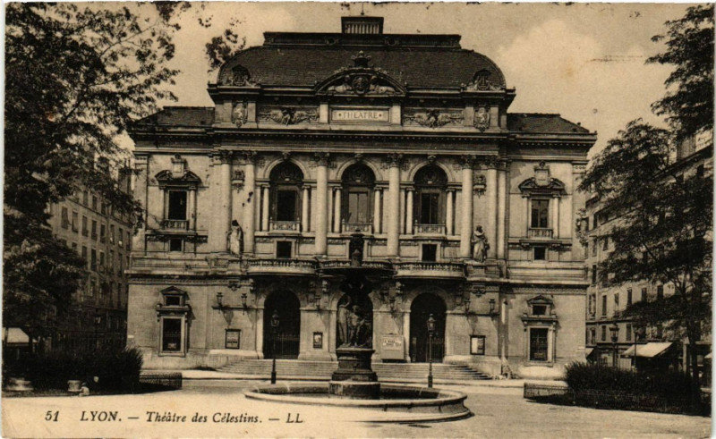 Carte postale ancienne Lyon Theatre des Celestins à Lyon