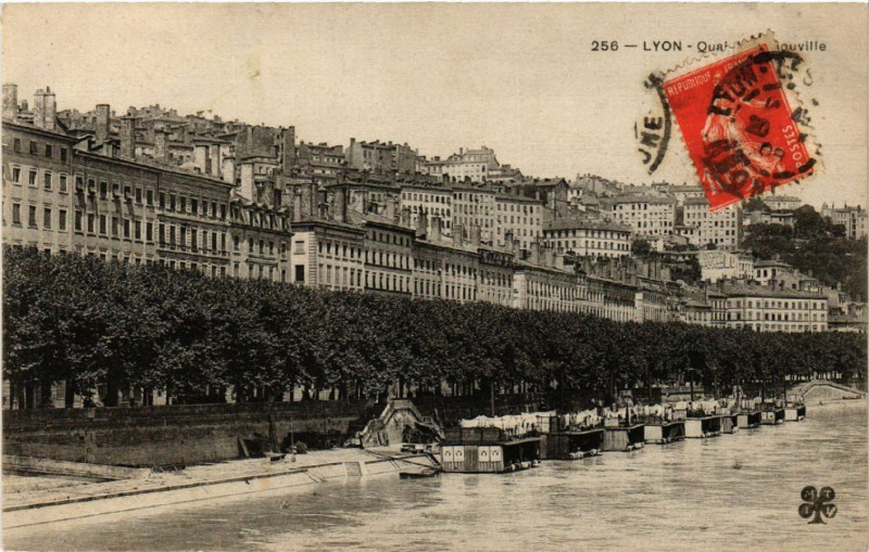 Carte postale ancienne Lyon Quai à Lyon