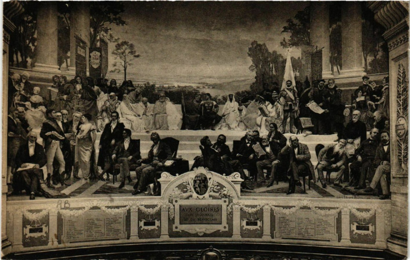 Carte postale ancienne Lyon Prefecture. Salle des Seances du Conseil General à Lyon