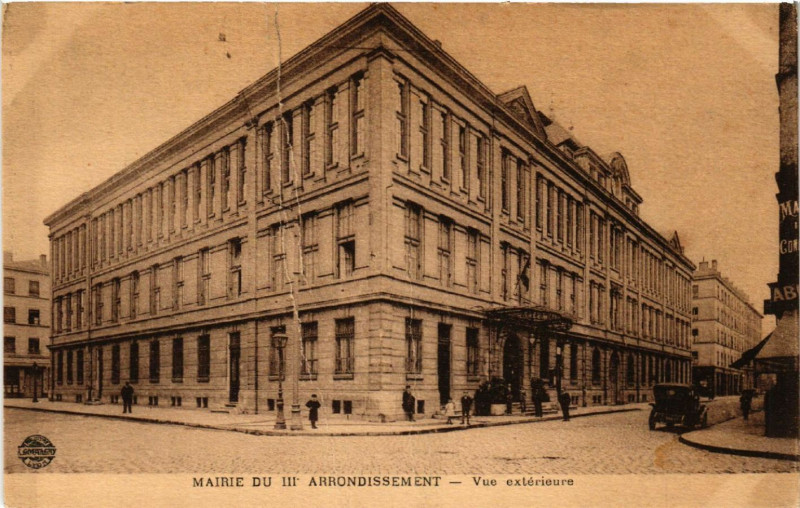 Carte postale ancienne Lyon Mairie du IIIe arr. Vue exterieure à Lyon