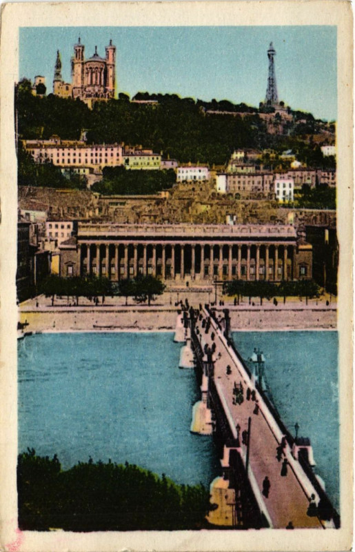 Carte postale ancienne Lyon Coteau de Fourviere à Lyon