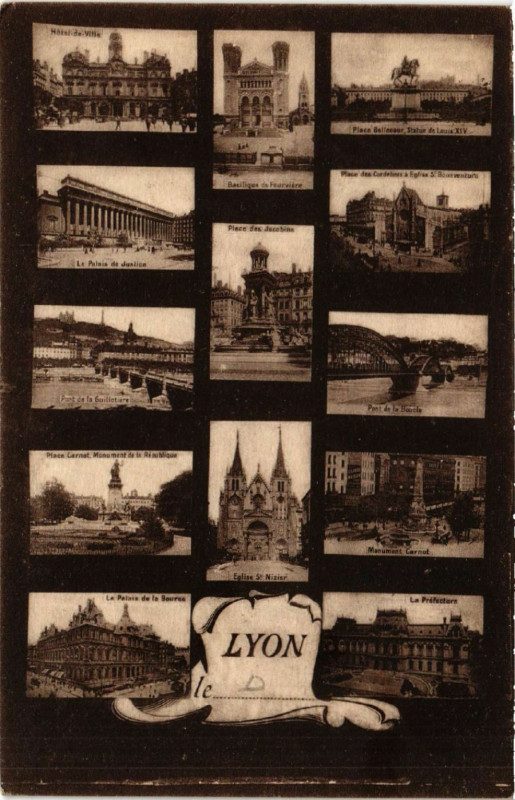 Carte postale ancienne Lyon Souvenir à Lyon